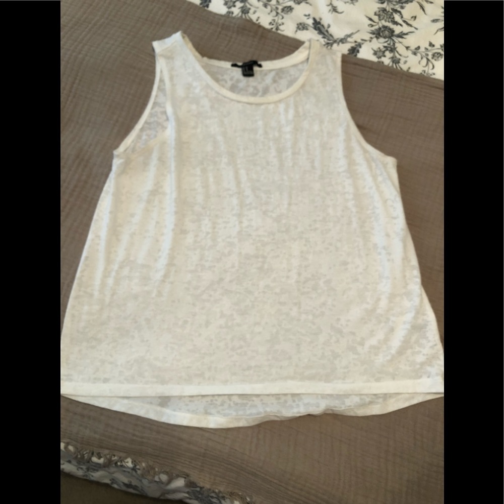 Forever21 white flowy tank